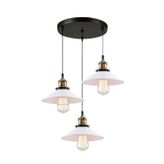 DYLİGHT RETRO METAL BEYAZ ÜÇLÜ SARKIT AVİZE ÇAP:30CM