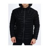Dynamo Erkek Kapüşonlu Şişme Süet Slim-fit Mont