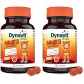 Dynavit Kids Immukid Gummies 60 Çiğnenebilir - Çocuk için C, D Vitamini,Çinko,Kara Mürver-Bağışıklık&Enerji (2 paketi)