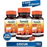 Dynavit Kids Immukid Gummies 60x3 - Çocuklar için C, D Vitamini, Çinko, Kara Mürver - Bağışıklık&Enerji