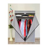 Dzgn Home Basic Çelik Profilli Portatif Bez Dolap Gri
