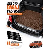 E-BİZ E-Biz Fiat Egea Cross (2020-2026) 3D Havuzlu Eva Bagaj Havuzu Paspası - Kahverengi