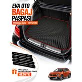E-BİZ E-Biz Fiat Egea Cross (2020-2026) 3D Havuzlu Eva Bagaj Havuzu Paspası - Siyah-Bordo - Siyah - Bordo