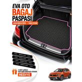 E-BİZ E-Biz Fiat Egea Cross (2020-2026) 3D Havuzlu Eva Bagaj Havuzu Paspası - Siyah-Fuşya - Siyah - Fuşya