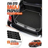 E-BİZ E-Biz Fiat Egea Cross (2020-2026) 3D Havuzlu Eva Bagaj Havuzu Paspası - Siyah-Gri - Siyah - Gri