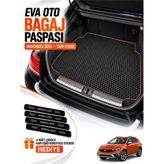 E-BİZ E-Biz Fiat Egea Cross (2020-2026) 3D Havuzlu Eva Bagaj Havuzu Paspası - Siyah-Kahverengi - Siyah - Kahverengi
