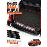 E-BİZ E-Biz Fiat Egea Cross (2020-2026) 3D Havuzlu Eva Bagaj Havuzu Paspası - Siyah-Kırmızı - Siyah - Kırmızı