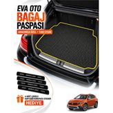 E-BİZ E-Biz Fiat Egea Cross (2020-2026) 3D Havuzlu Eva Bagaj Havuzu Paspası - Siyah-Sarı - Siyah - Sarı