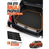 E-BİZ E-Biz Fiat Egea Cross (2020-2026) 3D Havuzlu Eva Bagaj Havuzu Paspası - Siyah-Turuncu - Siyah - Turuncu