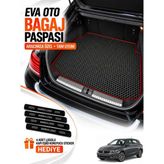 E-BİZ E-Biz Fiat Egea Hatchback (2017-2025) 3D Havuzlu Eva Bagaj Havuzu Paspası - Siyah-Bordo - Siyah - Bordo