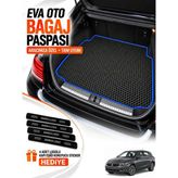 E-BİZ E-Biz Fiat Egea Hatchback (2017-2025) 3D Havuzlu Eva Bagaj Havuzu Paspası - Siyah-Mavi - Siyah - Mavi