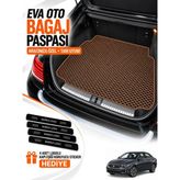 E-BİZ E-Biz Fiat Egea Sedan (2015-2025) 3D Havuzlu Eva Bagaj Havuzu Paspası - Kahverengi