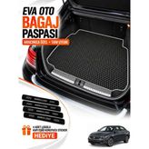 E-BİZ E-Biz Fiat Egea Sedan (2015-2025) 3D Havuzlu Eva Bagaj Havuzu Paspası - Siyah-Gri - Siyah - Gri