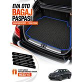 E-BİZ E-Biz Fiat Egea Sedan (2015-2025) 3D Havuzlu Eva Bagaj Havuzu Paspası - Siyah-Mavi - Siyah - Mavi