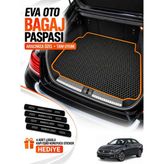 E-BİZ E-Biz Fiat Egea Sedan (2015-2025) 3D Havuzlu Eva Bagaj Havuzu Paspası - Siyah-Turuncu - Siyah - Turuncu
