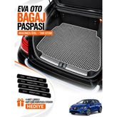 E-BİZ E-Biz Renault Megane 4-Hatchback (2016-2026) 3D Havuzlu Eva Bagaj Havuzu Paspası - Açık Gri