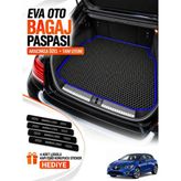 E-BİZ E-Biz Renault Megane 4-Hatchback (2016-2026) 3D Havuzlu Eva Bagaj Havuzu Paspası - Koyu Mavi