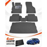 E-BİZ E-Biz Renault Megane 4-Hatchback (2016-2026) 3D Havuzlu Eva Paspas Seti + Bagaj Paspası - Koyu Gri