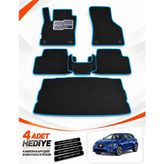 E-BİZ E-Biz Renault Megane 4-Hatchback (2016-2026) 3D Havuzlu Eva Paspas Seti + Bagaj Paspası - Turkuaz