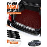 E-BİZ E-Biz Renault Megane 4-Sedan (2016-2026) 3D Havuzlu Eva Bagaj Havuzu Paspası - Bordo