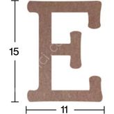 E Hobici Harf Ahşap Obje 18MM - E