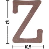 E Hobici Harf Ahşap Obje 18MM - Z