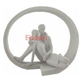 E Hobici Polyester Çember Içindeki Sevgililer 27X22CM HYK267