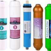 E-Water Kapalı Kasa Su Arıtma Cihazı Filtresi - Inline 7 Aşamalı Su Arıtma Filtre Seti -Gold- Alkali