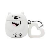 E2m Aırpods 1-2 Kılıf Bare Bear Beyaz