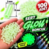 Ea Genset Fosforlu Glow Şeffaf Yeşil Sert Boncuk Olta Takımı, Çapari ve Jig Yapım Malzemesi 100 Adet - 3x9mm
