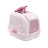 Easy Cat Pembe Kilitli Kapalı Kedi Tuvaleti