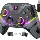 Easysmx X15 - Kablosuz Gamepad - Hall Effect Stick - Hall Triggers - Drift & Dead Zone Yok, 7 Rgb- Pc, Android, Steam ve Switch Uyumlu - Siyah