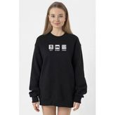 Eat Sleep Anime Siyah Kadın 2İp Sweatshirt
