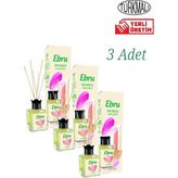 Ebru Oda Kokusu Bambu Çubuklu Pudra 100 ml x 3