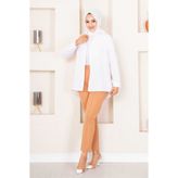 EBRUTESETTÜR Çımalı Tesettür Pantolon Camel