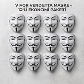Ec V For Vendetta Maskesi - 12'li Paket - Plastik