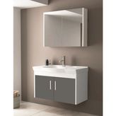 Ece Banyo Gama 91 cm Antrasit Beyaz Banyo Dolabı Seti