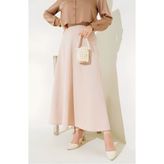 Eceylül Moda Kadın Kloş Etek - Bej - 3XL