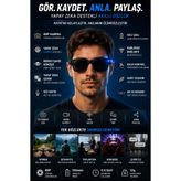 Eco Lounge Akıllı Gözlük Kameralı Mikrofonlu Hızlı Şarj Yapay Zeka Akıllı Çeviri 8mp Bluetooth