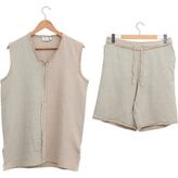 Ecocotton Melsa Erkek Şortlu Pijama Takımı %100 Organik Pamuk Müslin Yeşil