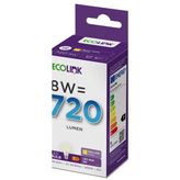 Ecolink 8W E27 Led Ampul 2700K- Sarı Işık 3 Adet