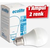 Ecolite Switch 9 W Kırmızı Klasik E27 Duy Led Ampul