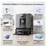 Ecovacs Omnicyclone Çöp Istasyonlu Akıllı Robot Süpürge