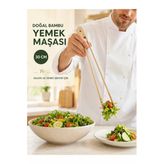 Ecovibe Doğal Bambu Yemek Servis Maşası 30 Cm Salata Makarna Ve Sofra Sunum Maşası