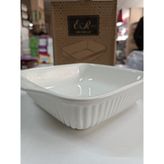 Ecr Koleksiyon Kare Fırın Tabağı - 25 cm - Krem