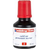 Edding T 25 25 ml Kırmızı Permanent Yedek Mürekkep