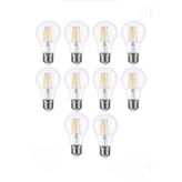 Edison 10'lu Rustik A60 LED Filament Ampul, E27, Gün Işığı