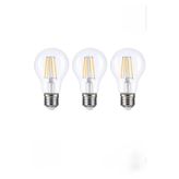 Edison A60 LED Rustik Ampul, E27, 6W, Gün Işığı, Dimmerli, 3 Adet