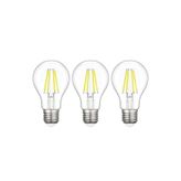 Edison LED Ampul, 6W, E27, 6500K Beyaz Işık, A60, 3 Adet