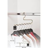 Edora Home 5'li Mat Gold Zigzag Askı Pantolon Şal Eşarp Kemer Askılığı Dolap İçi Organizer - Altın